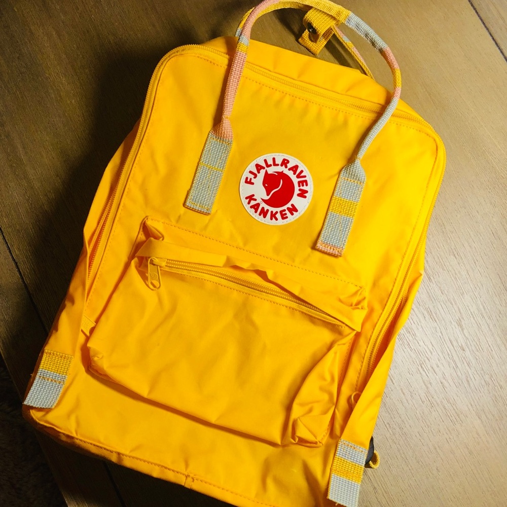 Yellow Kanken Regular Size with Pad in Back